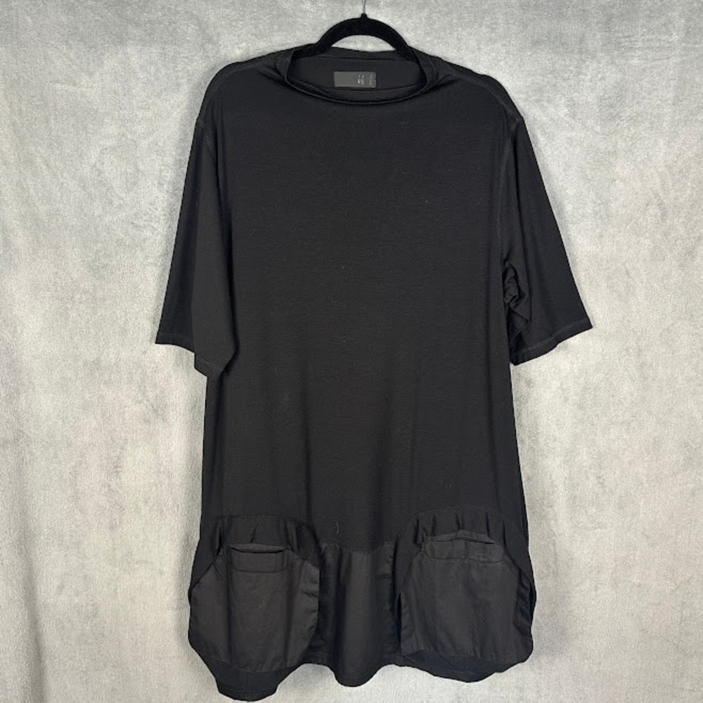 Moyuru Dress Womens One Size Black Lagenlook Minimalist Modern Japanese Fashion